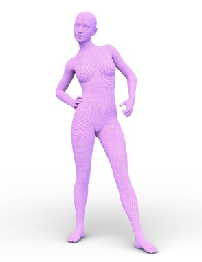 tel çerçeve erkek 3D cg render