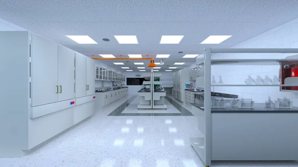 Rendering Science Room — Stock Photo, Image