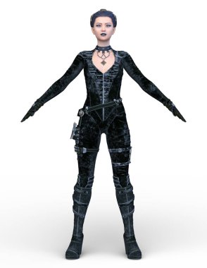 3D cg işleme etkin kız