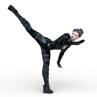 3D cg işleme etkin kız