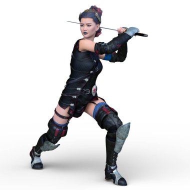 3D cg işleme etkin kız