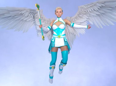 3D cg işleme etkin kız