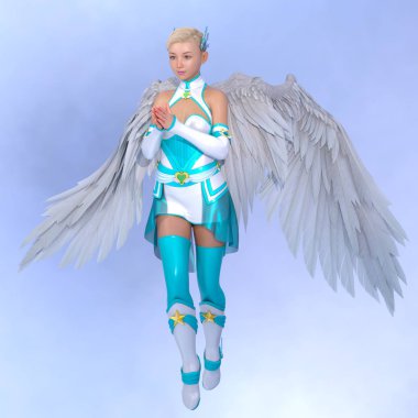 3D cg işleme etkin kız