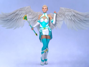 3D cg işleme etkin kız