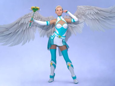 3D cg işleme etkin kız