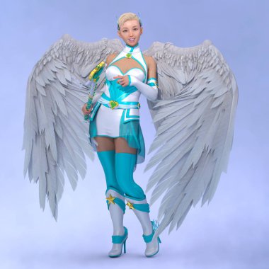 3D cg işleme etkin kız