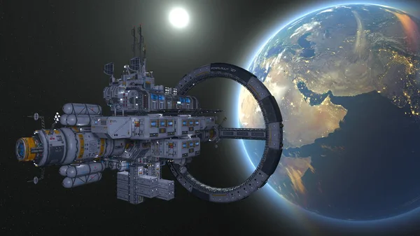 宇宙船の のレンダリング — ストック写真