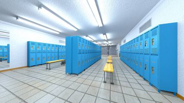 soyunma odasında 3d cg render