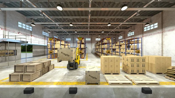 Rendering Warehouse — Stock Photo, Image