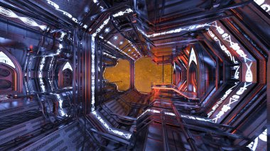 Uzay gemisi 3d cg render 