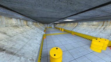 Yeraltı geçidi 3D cg render