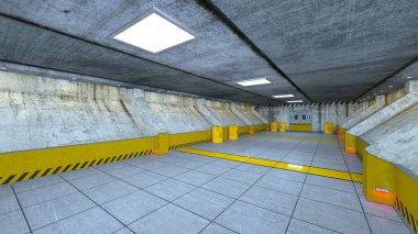 Yeraltı geçidi 3D cg render