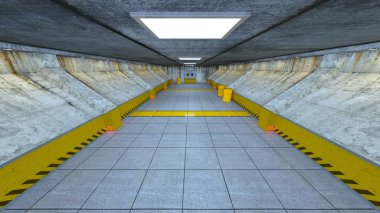 Yeraltı geçidi 3D cg render