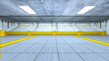 Yeraltı geçidi 3D cg render