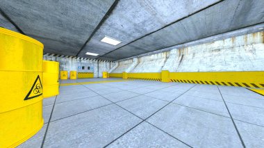 Yeraltı geçidi 3D cg render