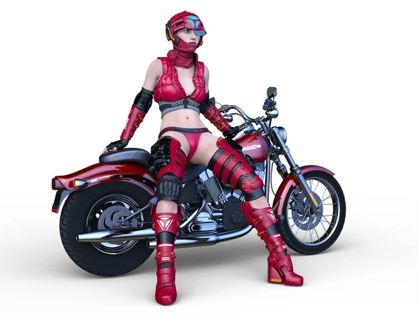 Renderingu Biker — Zdjęcie stockowe