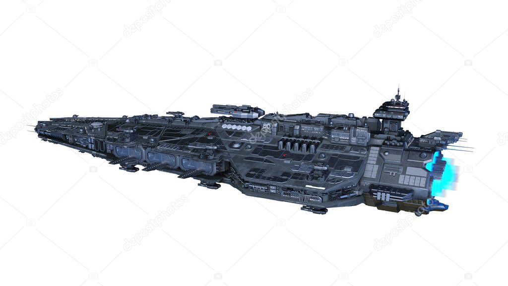 3D CG rendering of space ship 