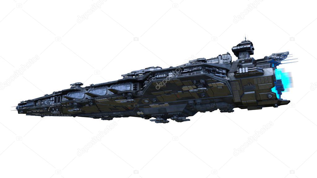 3D CG rendering of space ship 