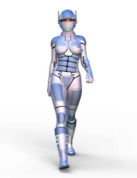 Rendering Cyber Woman — Stock Photo, Image