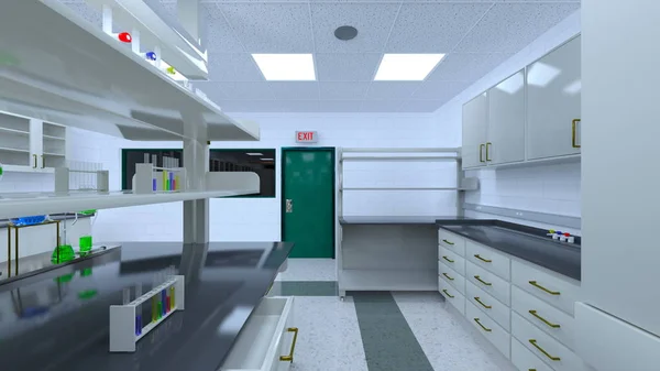 Rendering Science Room — Foto Stock