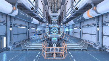 Uzay gemisi 3d cg render 