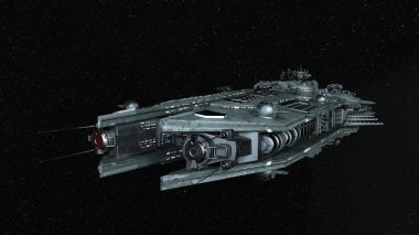 Uzay gemisi 3d cg render 