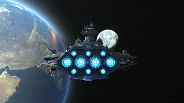Uzay gemisi 3d cg render 
