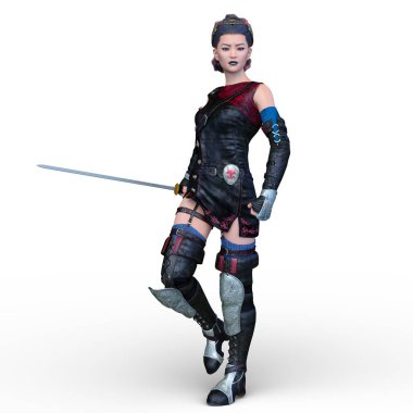 3D cg işleme seksi savaşçı