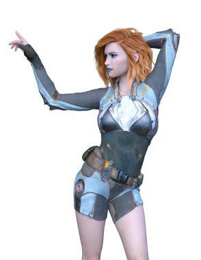 3D cg işleme etkin kız