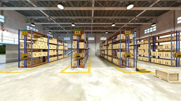 Rendering Warehouse — Stock Photo, Image