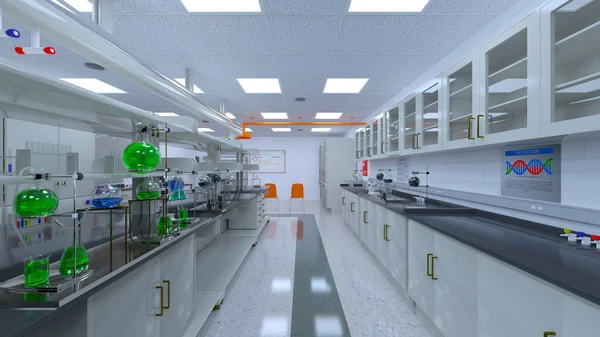 Rendering Science Room — Stock Photo, Image