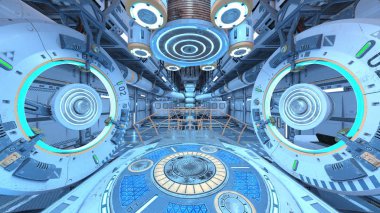 Uzay istasyonunun 3d cg görüntülemesi