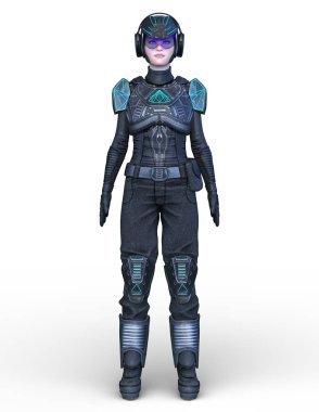 cyber kadının 3D cg işleme