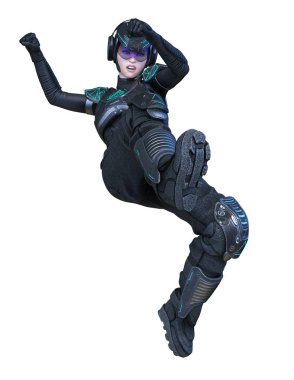 cyber kadının 3D cg işleme