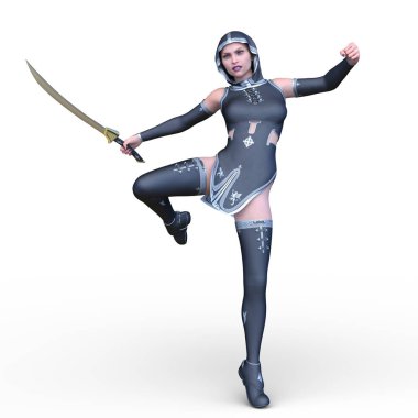 3D cg işleme mücadele kız kardeşi