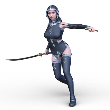 3D cg işleme mücadele kız kardeşi