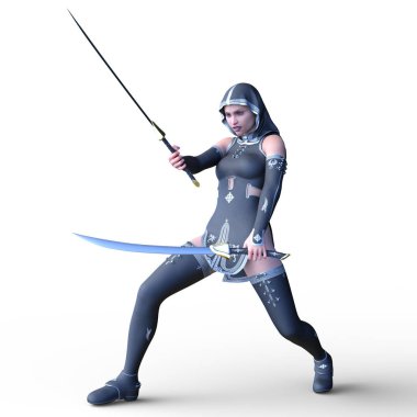 3D cg işleme mücadele kız kardeşi