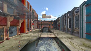 şehir merkezinin 3D cg işleme