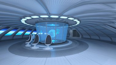 Uzay istasyonunun 3d cg görüntülemesi