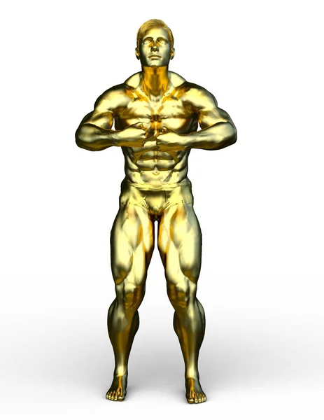 金男像の のレンダリング — ストック写真
