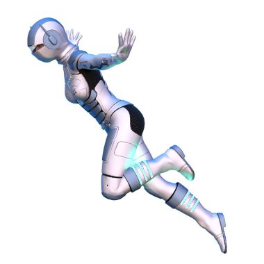 cyber kadının 3D cg işleme