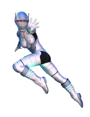 cyber kadının 3D cg işleme