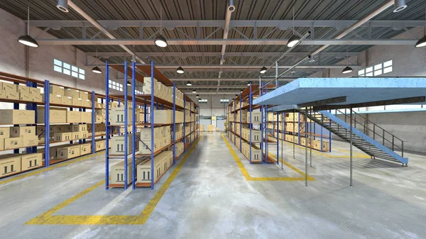 Rendering Warehouse — Stock Photo, Image