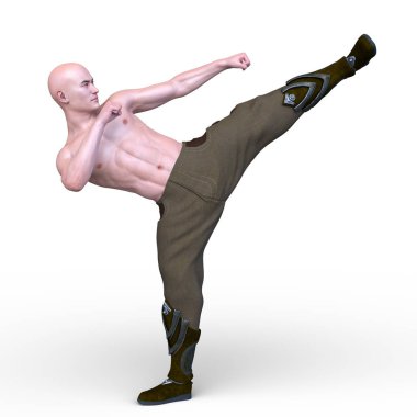 güçlü adam 3D cg render