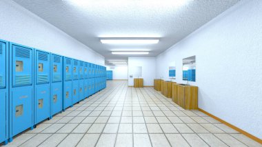 soyunma odasında 3d cg render