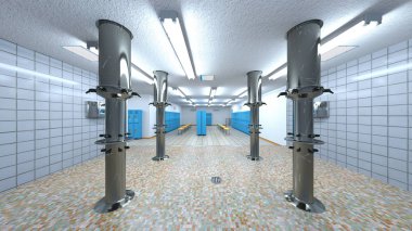 soyunma odasında 3d cg render