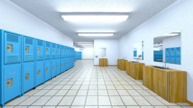 soyunma odasında 3d cg render