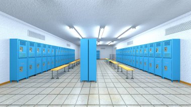 soyunma odasında 3d cg render