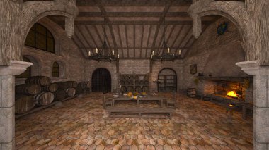 3D cg işleme Ortaçağ yaşam