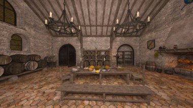 3D cg işleme Ortaçağ yaşam